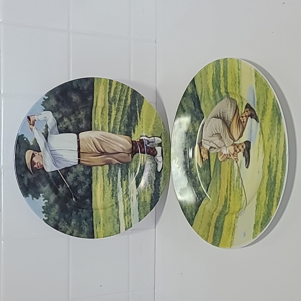 I. Godinger Email de Limoges 10" Plates 2 Pc set